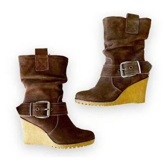 Bjorndal Suede Wedge Boots - Picture 1 of 10